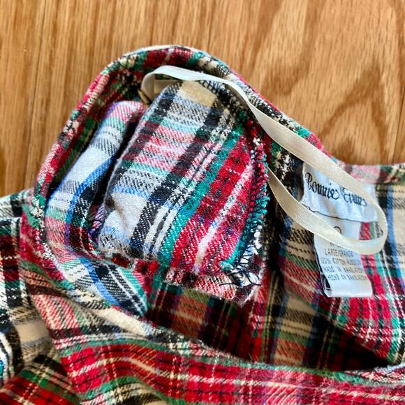 Bonnie Evans Vintage Plaid Tartan Flair Red Holiday Dress Girls Large - Picture 9 of 15